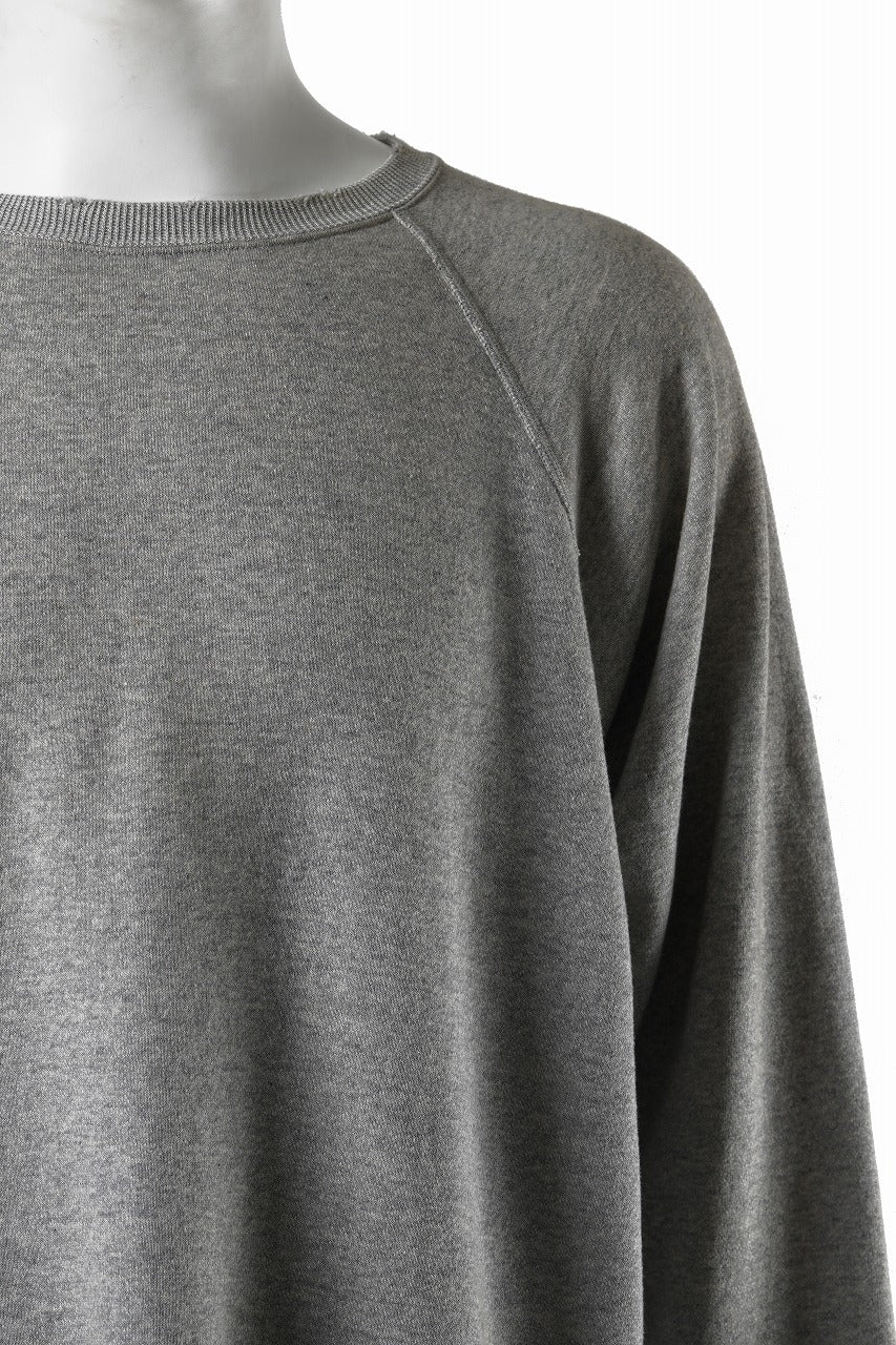 FULLCOUNT FADING RAGLAN SLEEVE SWEAT SHIRT (DAMAGE LESS / HEATHER GRAY) - Image 2