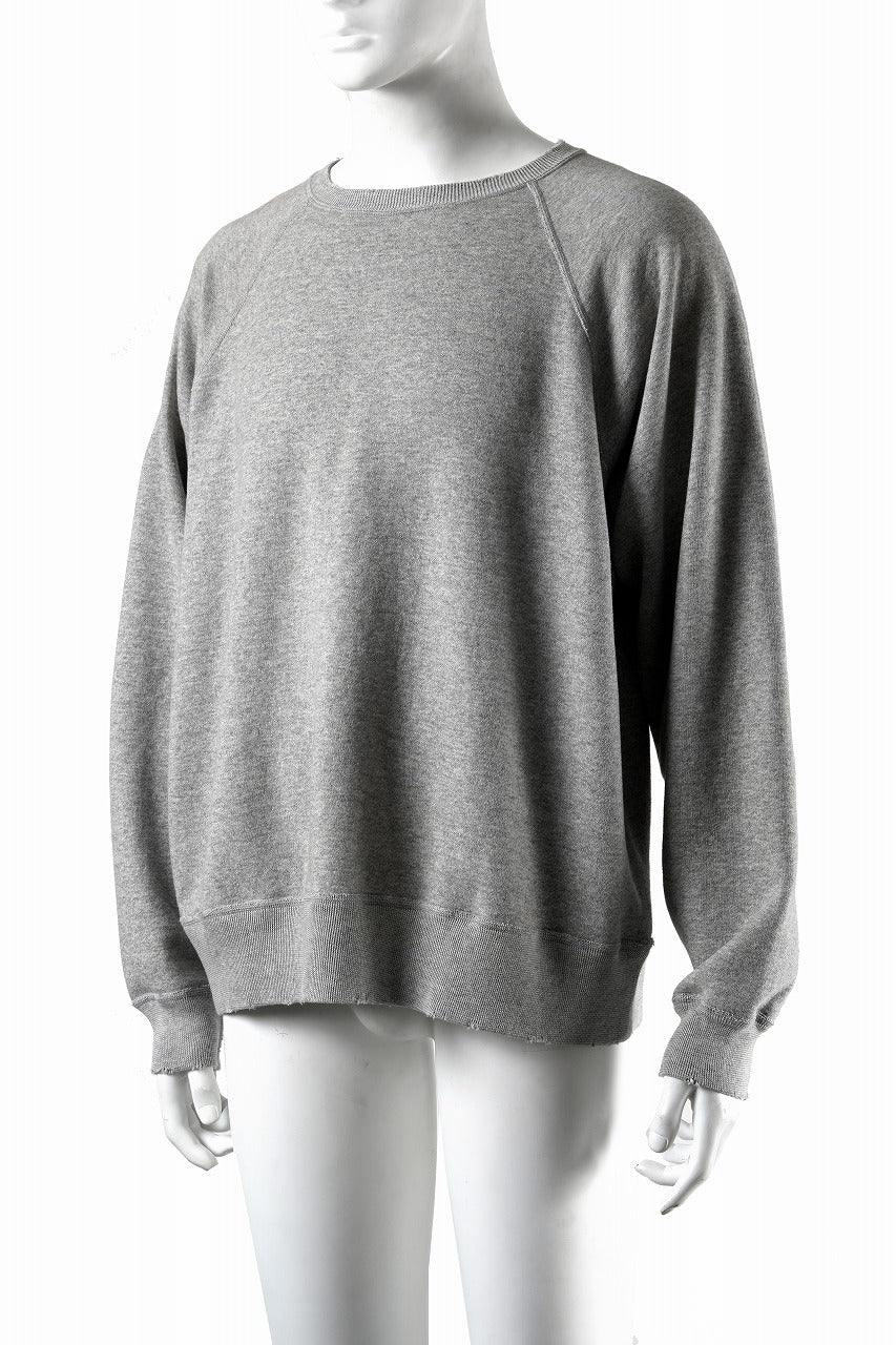 FULLCOUNT FADING RAGLAN SLEEVE SWEAT SHIRT (DAMAGE LESS / HEATHER GRAY) - Image 5