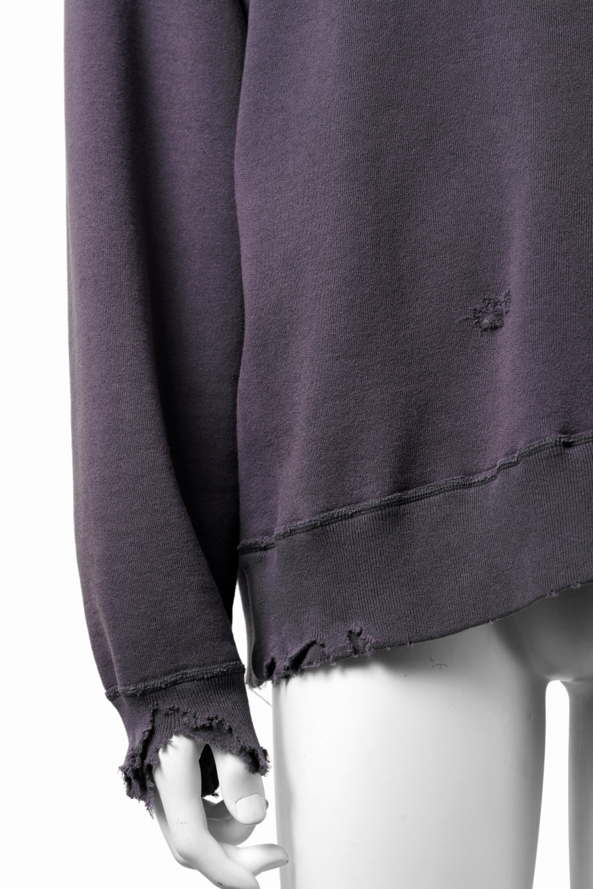 FULLCOUNT FADING RAGLAN SLEEVE SWEAT SHIRT (EGG PLANT) - Image 5