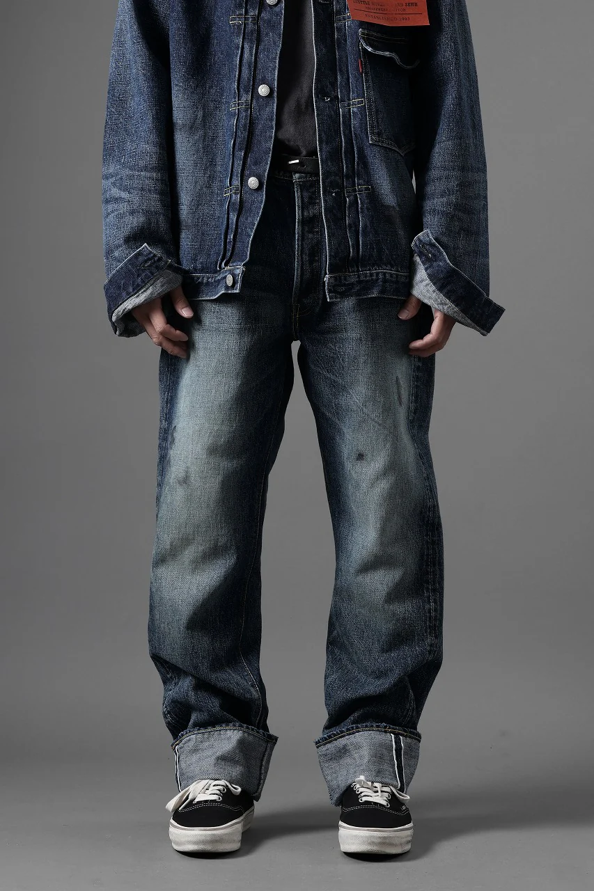 FULLCOUNT "Fear Of The Dark" Straight Denim Pants / 15.5oz Zimbabwe Selvedge Denim (INDIGO BLUE) - Image 20