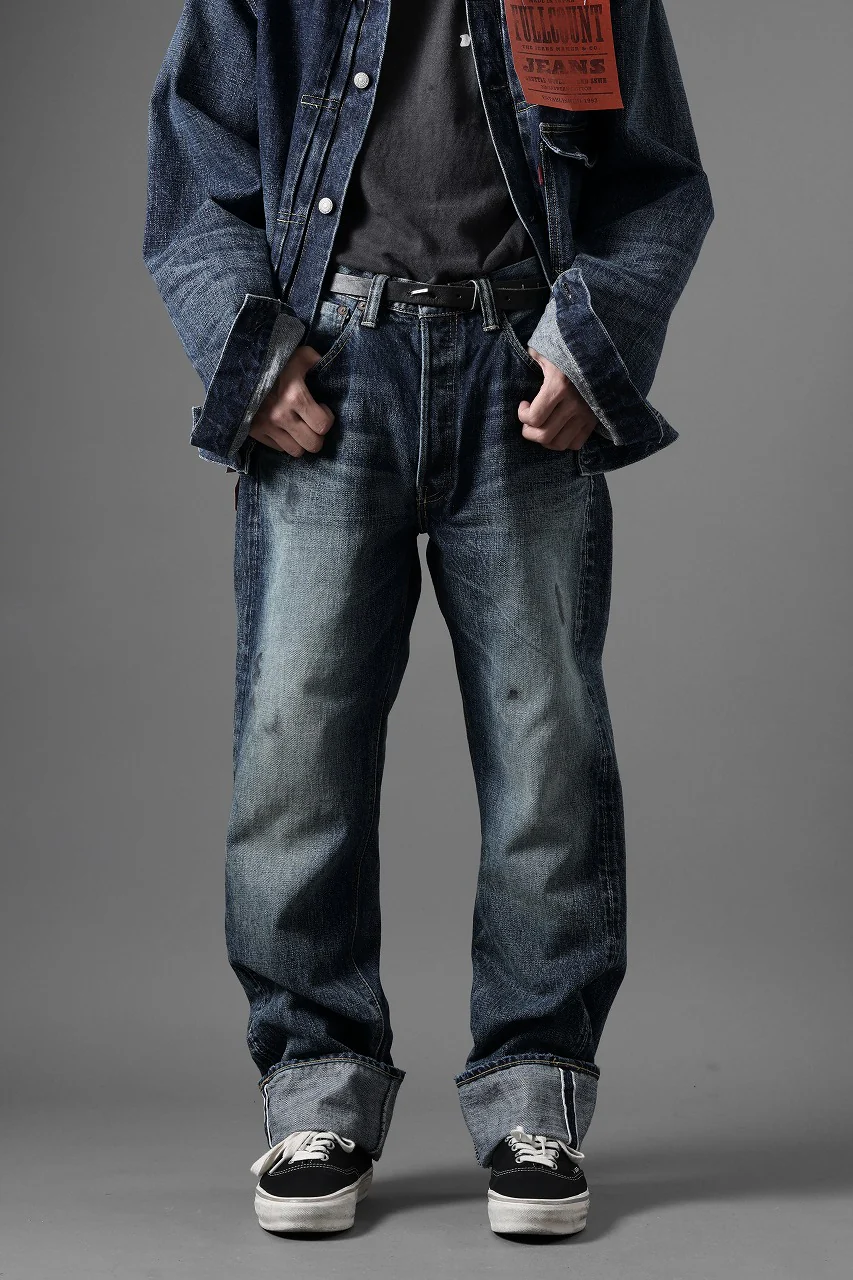 FULLCOUNT "Fear Of The Dark" Straight Denim Pants / 15.5oz Zimbabwe Selvedge Denim (INDIGO BLUE) - Image 21