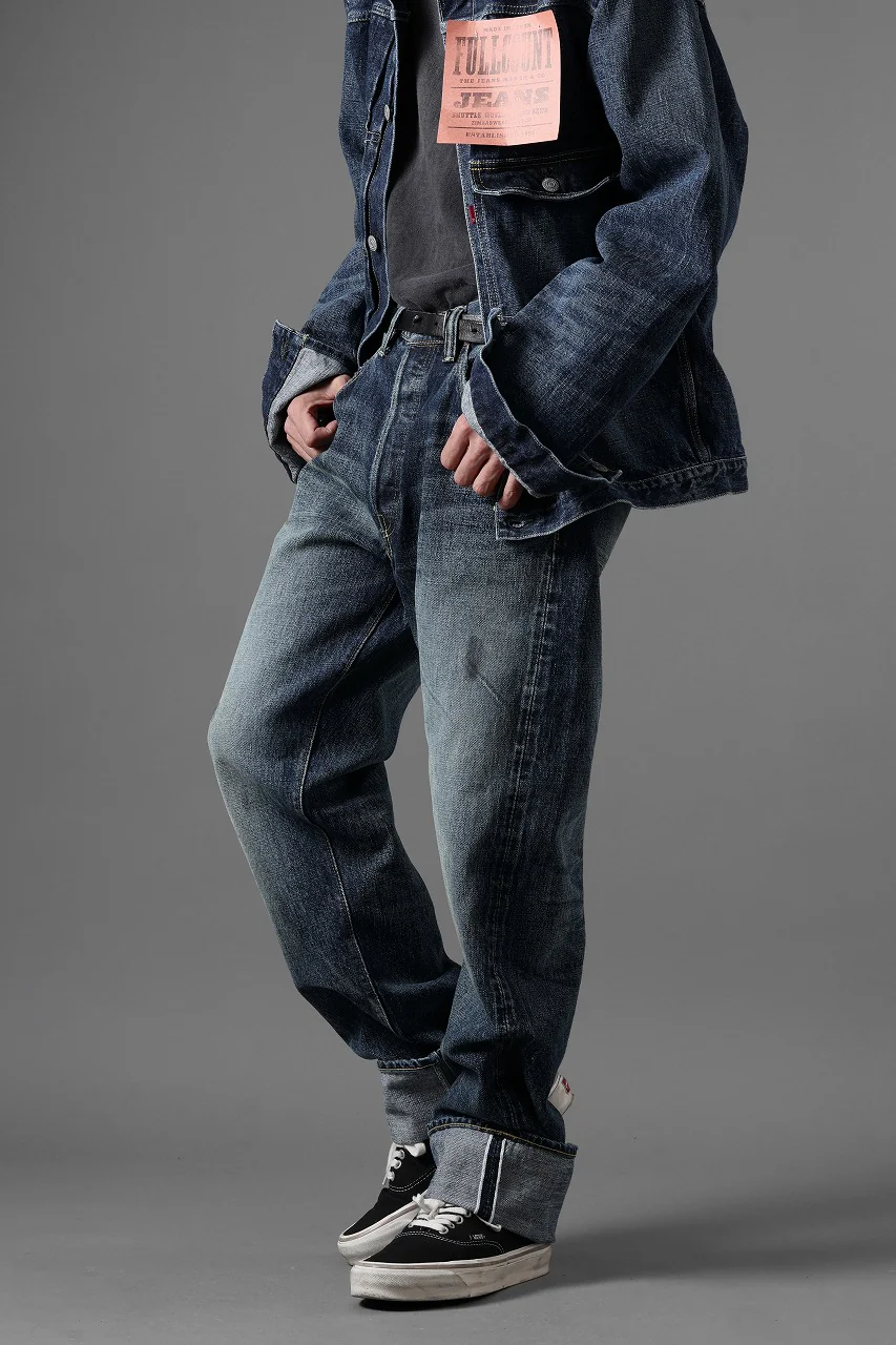 FULLCOUNT "Fear Of The Dark" Straight Denim Pants / 15.5oz Zimbabwe Selvedge Denim (INDIGO BLUE) - Image 24