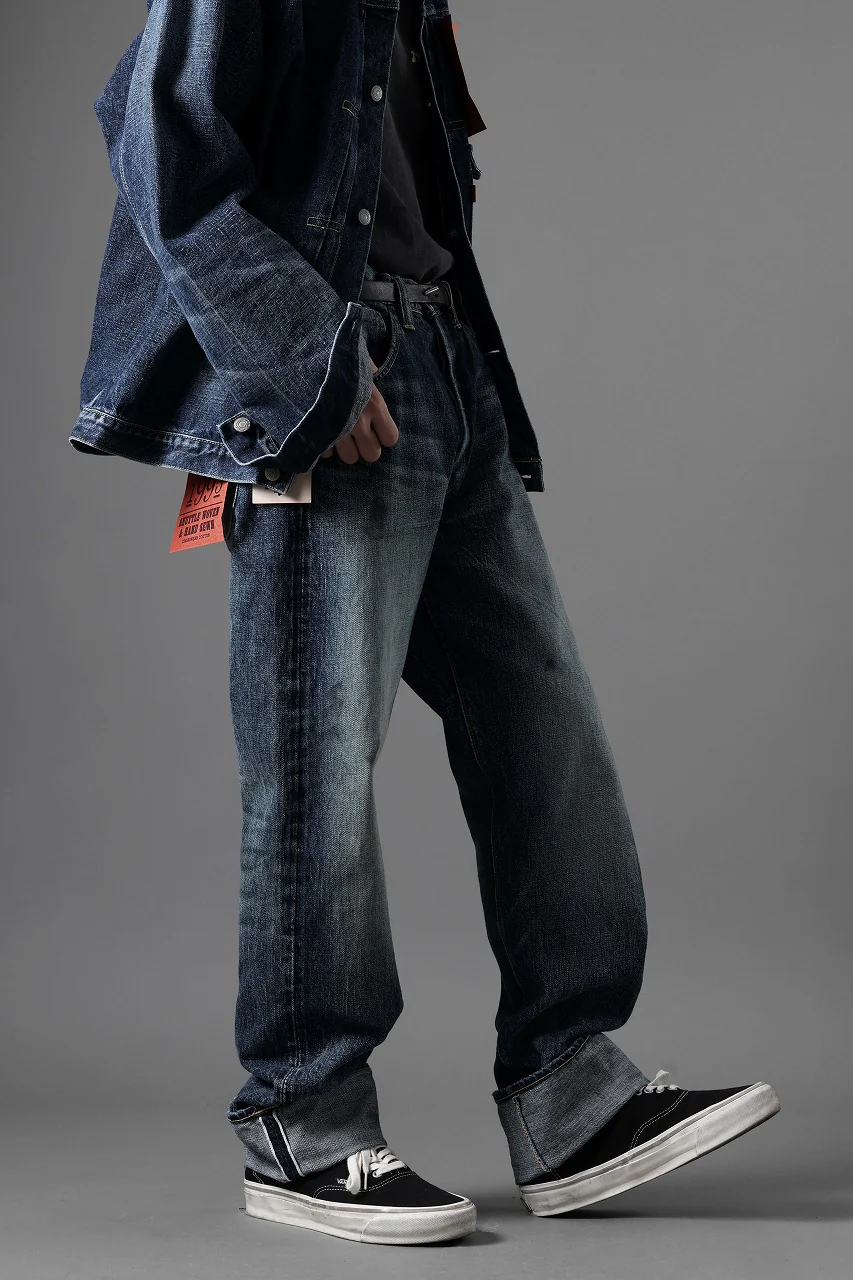 FULLCOUNT "Fear Of The Dark" Straight Denim Pants / 15.5oz Zimbabwe Selvedge Denim (INDIGO BLUE) - Image 25