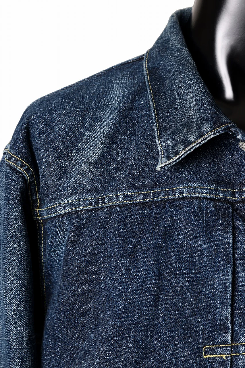 FULLCOUNT "Fear Of The Dark" Type 1 Denim Jacket / 15.5oz Zimbabwe Selvedge Denim (INDIGO BLUE) - Image 12