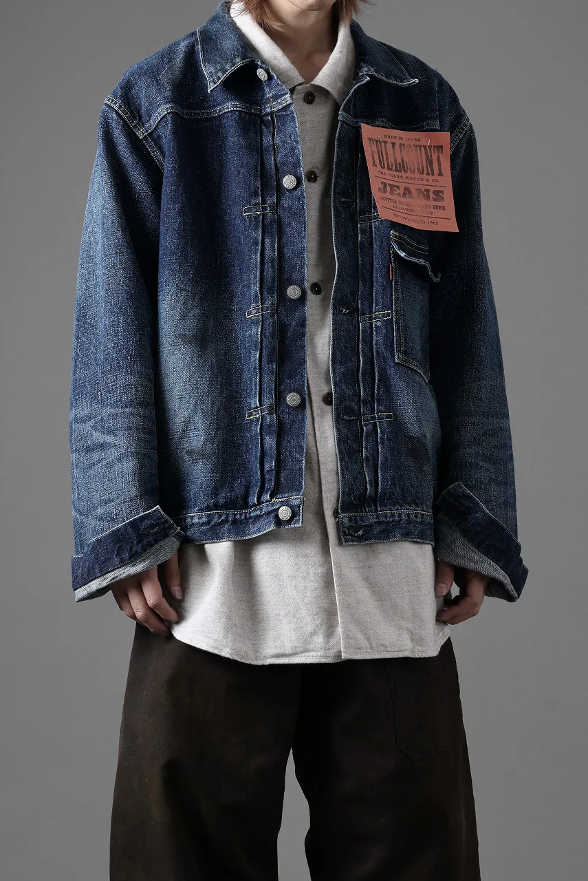 FULLCOUNT "Fear Of The Dark" Type 1 Denim Jacket / 15.5oz Zimbabwe Selvedge Denim (INDIGO BLUE) - Image 20
