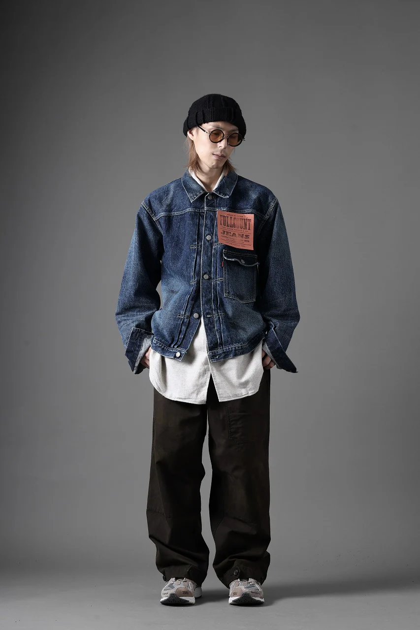FULLCOUNT "Fear Of The Dark" Type 1 Denim Jacket / 15.5oz Zimbabwe Selvedge Denim (INDIGO BLUE) - Image 27