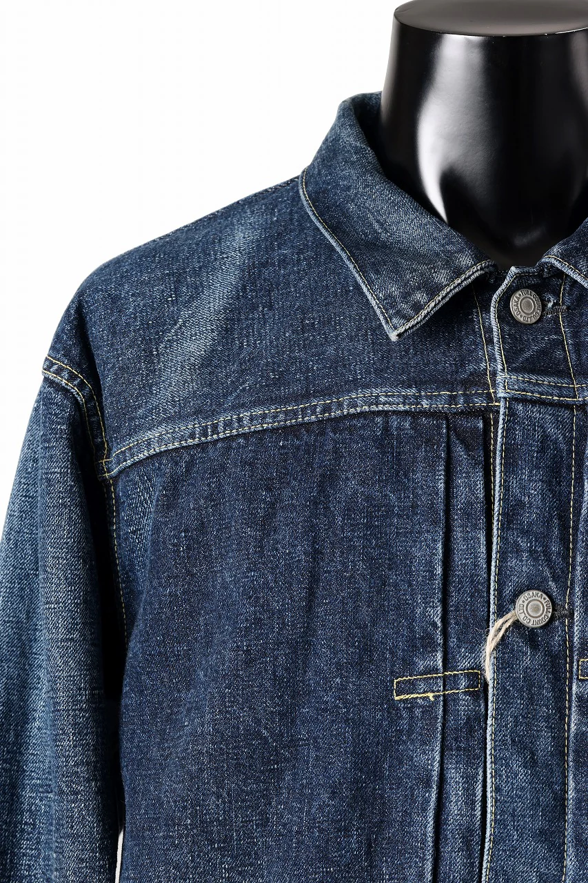 FULLCOUNT "Fear Of The Dark" Type 1 Denim Jacket / 15.5oz Zimbabwe Selvedge Denim (INDIGO BLUE) - Image 8