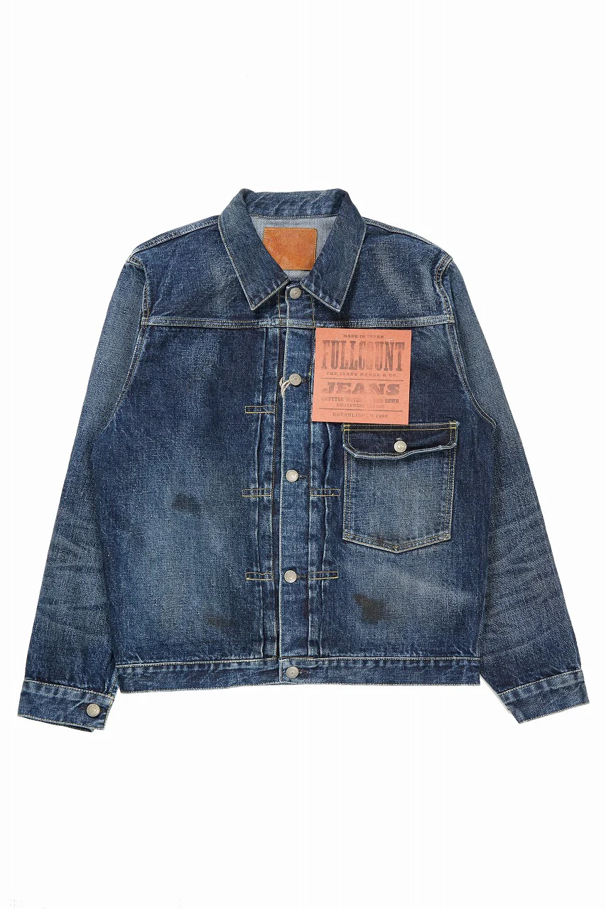 FULLCOUNT "Fear Of The Dark" Type-1 Jean Jacket / 15.5oz Zimbabwe Selvedge Denim (INDIGO BLUE)