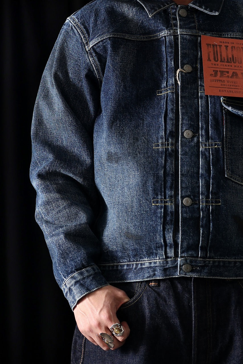 FULLCOUNT "Fear Of The Dark" Type-1 Jean Jacket / 15.5oz Zimbabwe Selvedge Denim (INDIGO BLUE) - Image 11