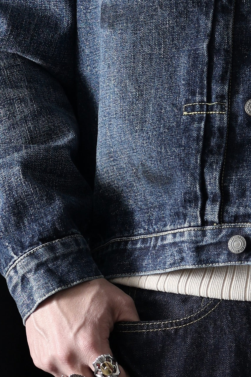 FULLCOUNT "Fear Of The Dark" Type-1 Jean Jacket / 15.5oz Zimbabwe Selvedge Denim (INDIGO BLUE) - Image 3
