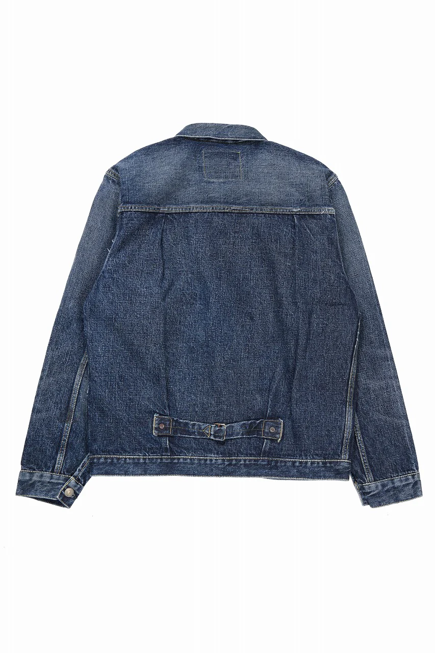 FULLCOUNT "Fear Of The Dark" Type-1 Jean Jacket / 15.5oz Zimbabwe Selvedge Denim (INDIGO BLUE) - Image 4