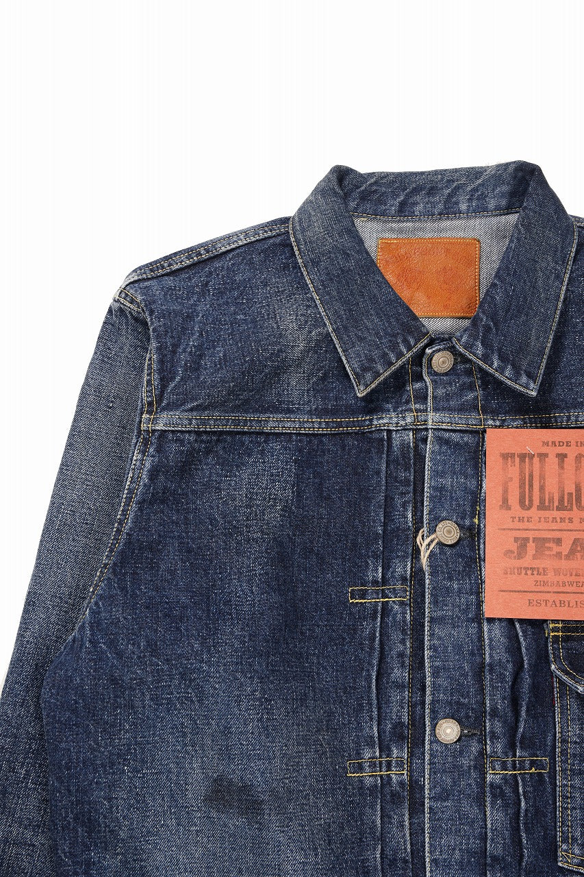 FULLCOUNT "Fear Of The Dark" Type-1 Jean Jacket / 15.5oz Zimbabwe Selvedge Denim (INDIGO BLUE) - Image 5
