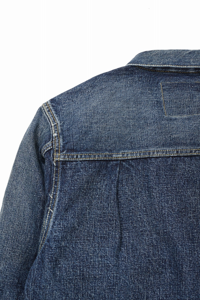 FULLCOUNT "Fear Of The Dark" Type-1 Jean Jacket / 15.5oz Zimbabwe Selvedge Denim (INDIGO BLUE) - Image 8