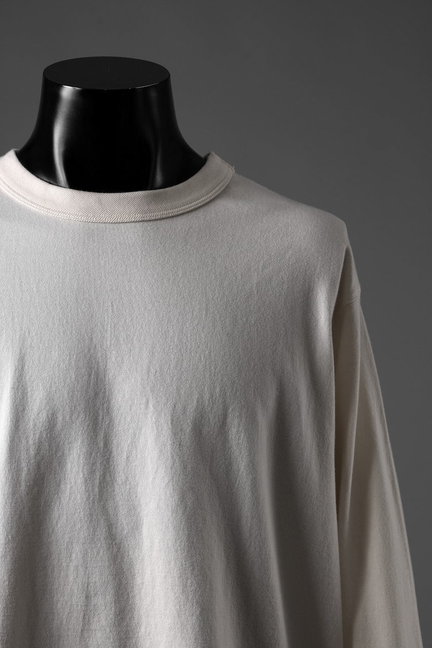 FULLCOUNT FLAT SEAM HEAVY WEIGHT L/S T SHIRT / ORIGINAL 30/2 TIGH TENSION JERSEY (ECRU) - Image 5