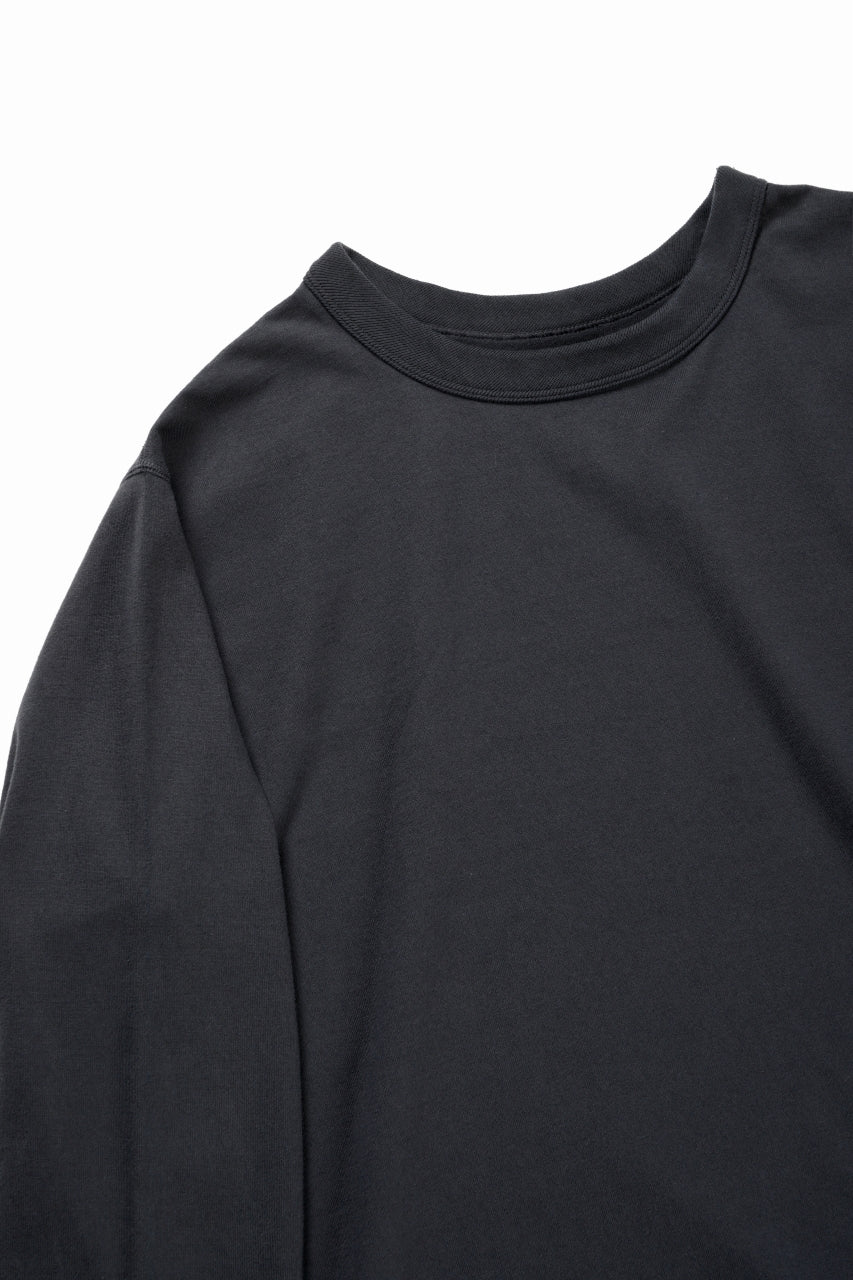 FULLCOUNT FLAT SEAM HEAVY WEIGHT LONG SLEEVE T SHIRT / ORIGINAL 30/2 TIGHT TENSION JERSEY (INK BLACK) - Image 8
