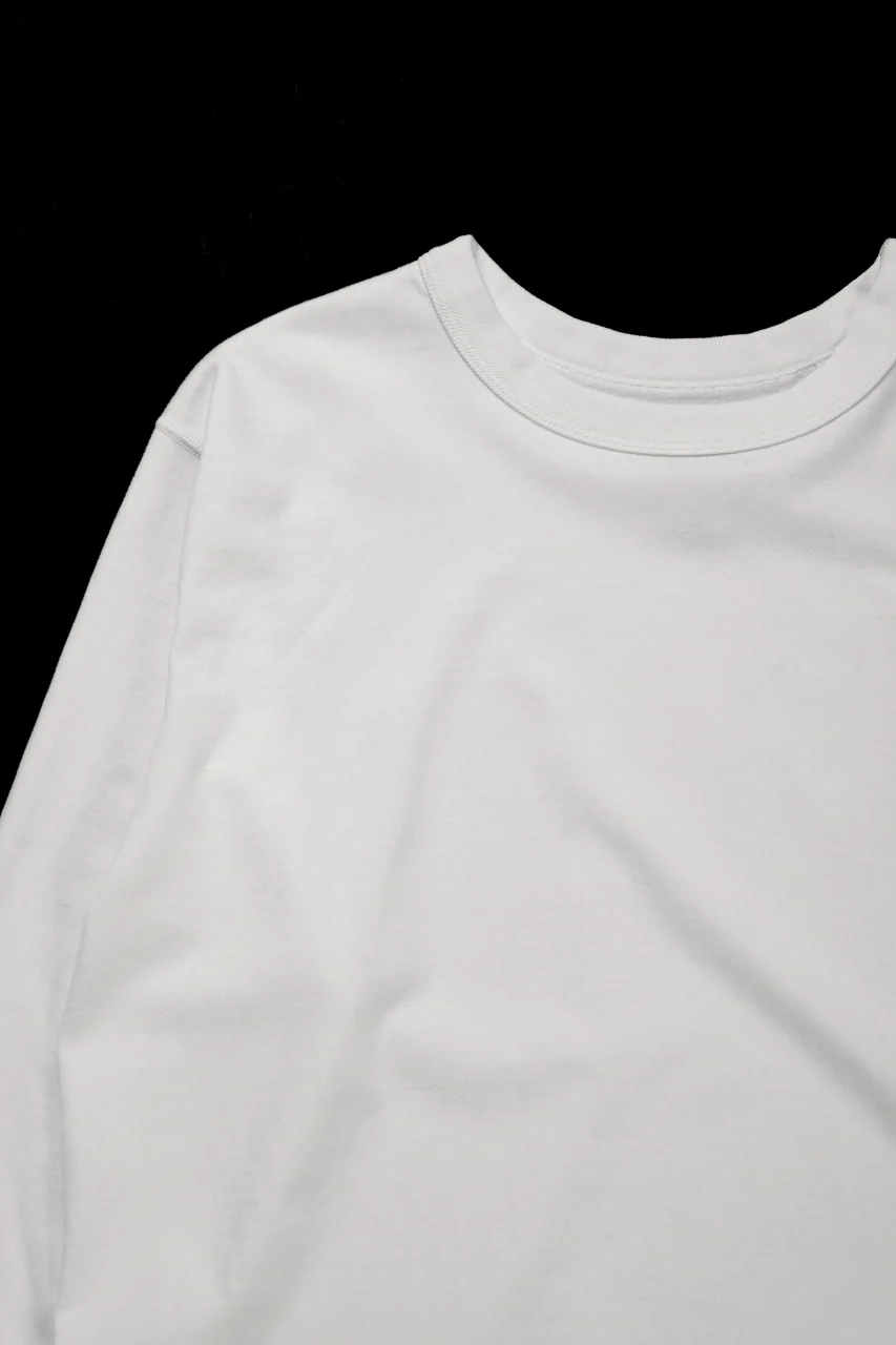 FULLCOUNT FLAT SEAM HEAVY WEIGHT LONG SLEEVE T SHIRT / ORIGINAL 30/2 TIGHT TENSION JERSEY (WHITE) - Image 5
