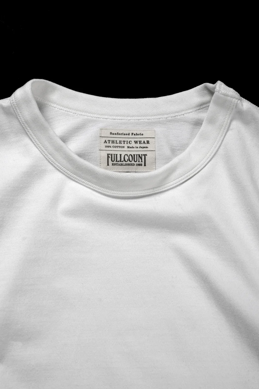 FULLCOUNT FLAT SEAM HEAVY WEIGHT LONG SLEEVE T SHIRT / ORIGINAL 30/2 TIGHT TENSION JERSEY (WHITE) - Image 8