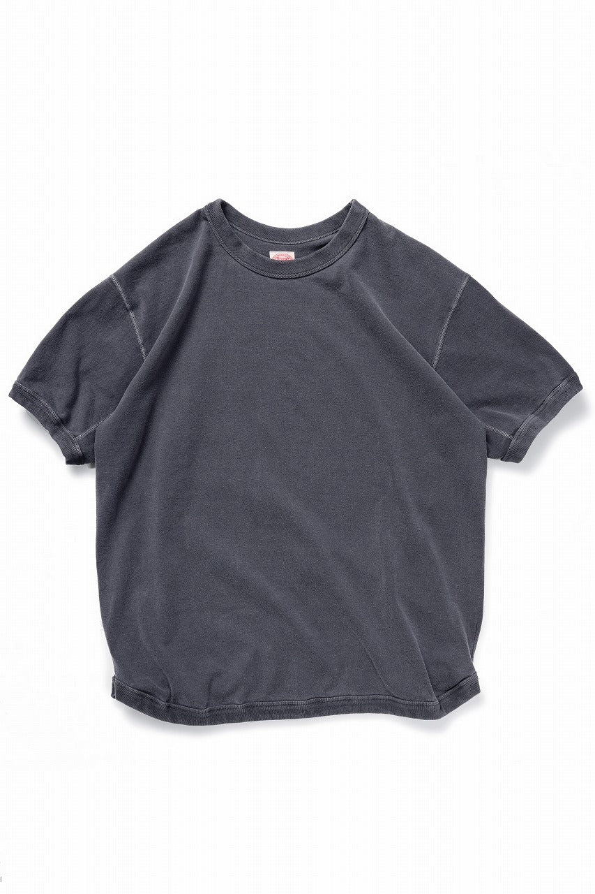 FULLCOUNT FLAT SEAM HEAVY WEIGHT S/S T SHIRT / ORIGINAL 30/2 TIGH TENSION JERSEY (INK BLACK) - Image 2