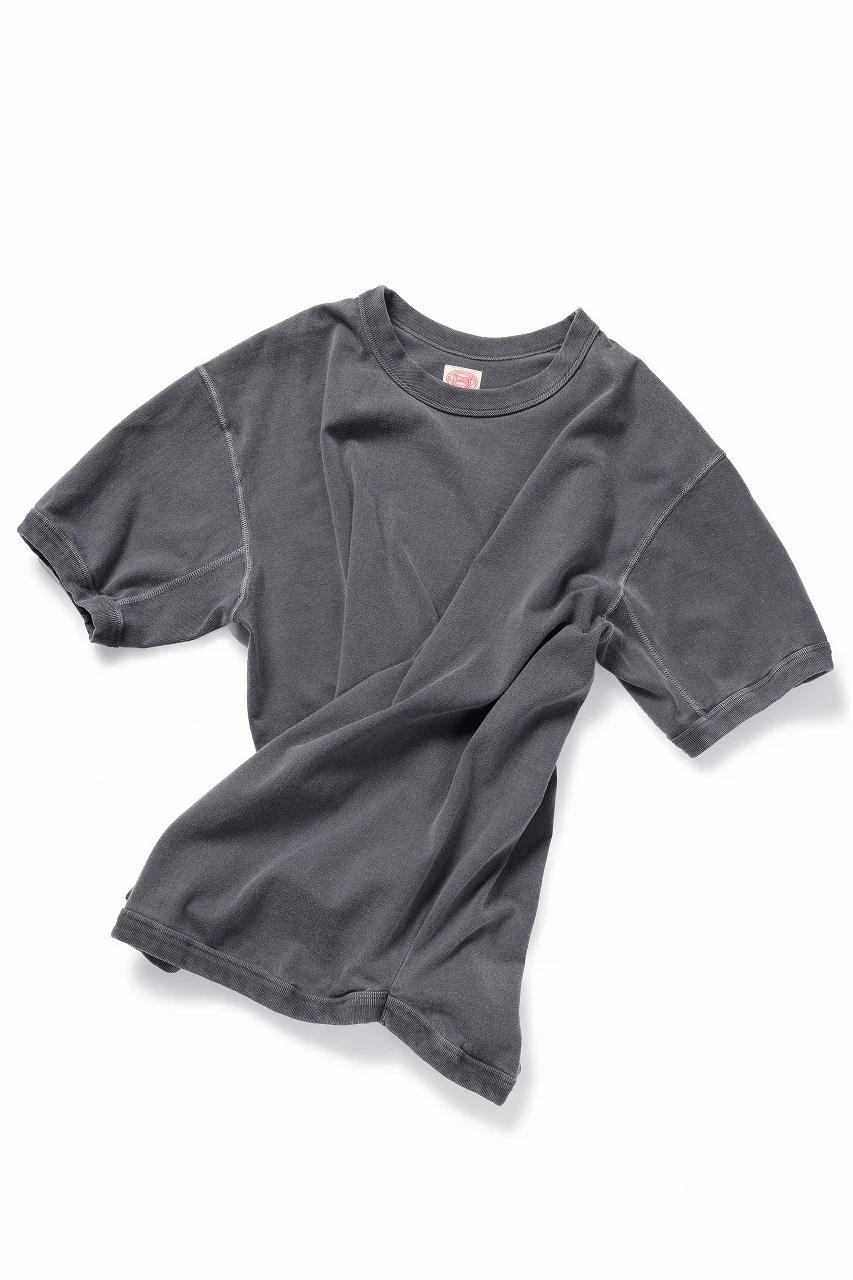 FULLCOUNT FLAT SEAM HEAVY WEIGHT S/S T SHIRT / ORIGINAL 30/2 TIGH TENSION JERSEY (INK BLACK) - Image 4
