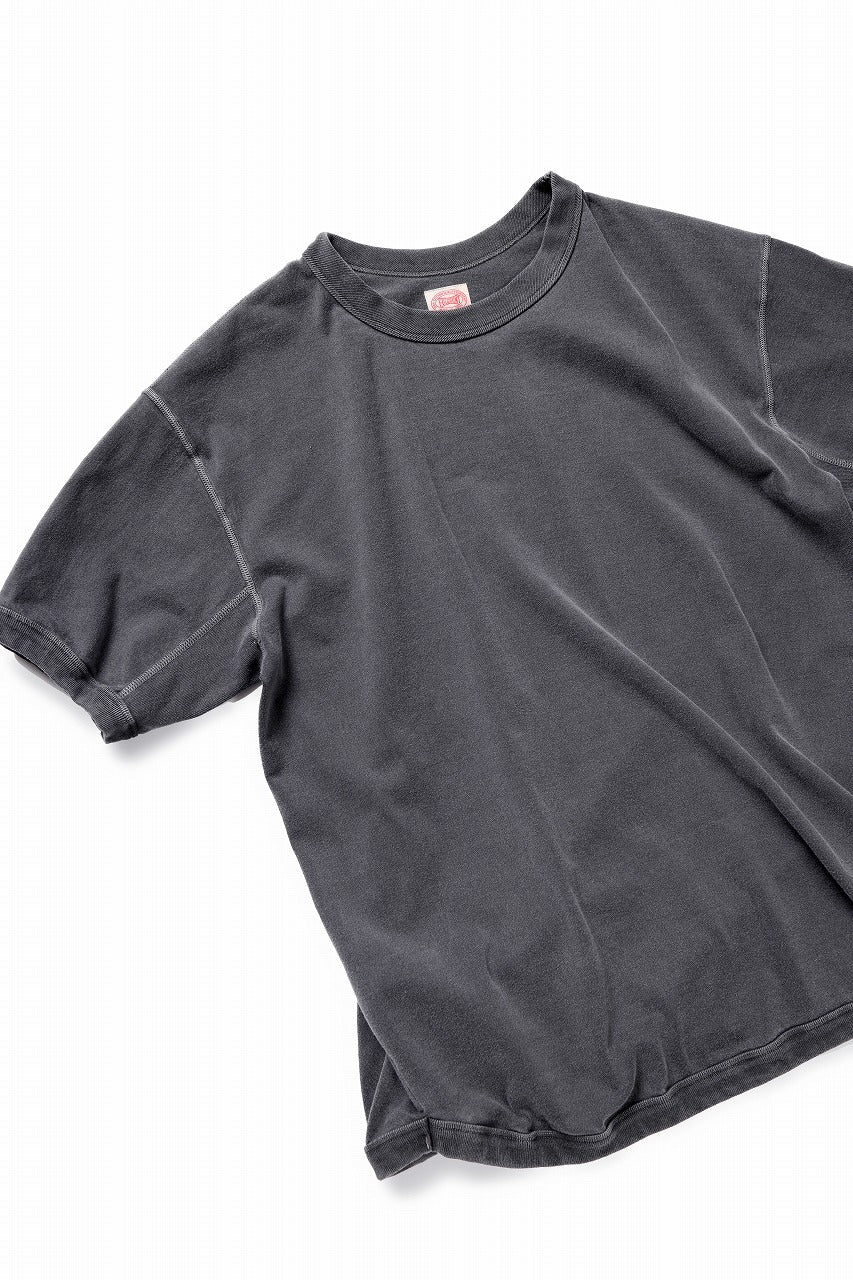 FULLCOUNT FLAT SEAM HEAVY WEIGHT S/S T SHIRT / ORIGINAL 30/2 TIGH TENSION JERSEY (INK BLACK) - Image 7