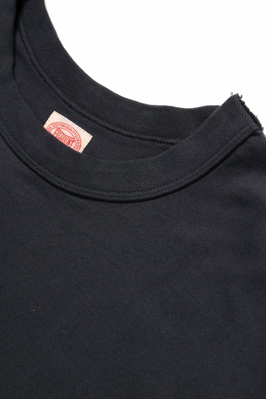 FULLCOUNT FLAT SEAM HEAVY WEIGHT T SHIRT / ORIGINAL 30/2 TIGHT TENSION JERSEY (INK BLACK) - Image 6