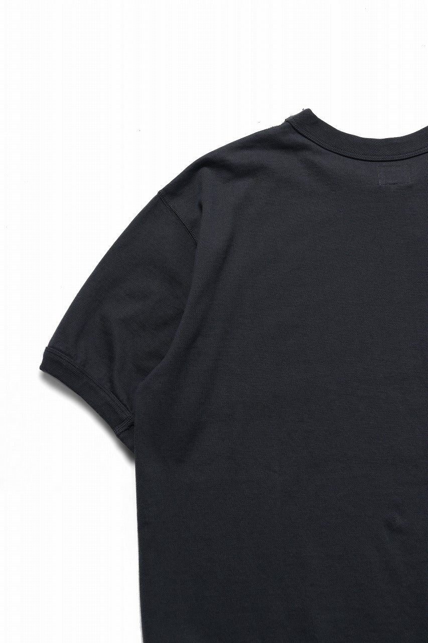 FULLCOUNT FLAT SEAM HEAVY WEIGHT T SHIRT / ORIGINAL 30/2 TIGHT TENSION JERSEY (INK BLACK) - Image 8