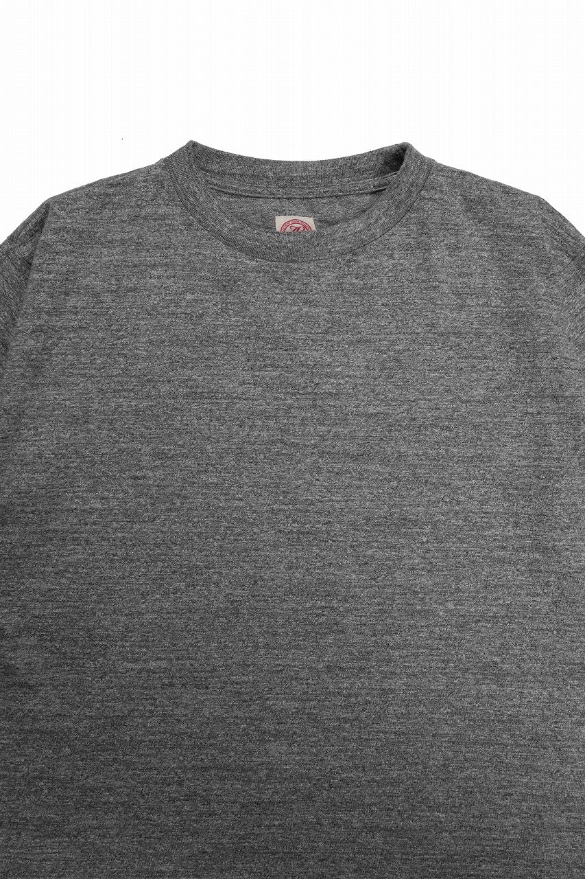 FULLCOUNT HEATHER GRAY T SHIRT / 16/1 RAFFY JERSEY CIRCULAR KNITTED (HEATHER GRAY) - Image 4