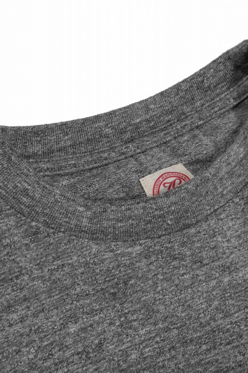 FULLCOUNT HEATHER GRAY T SHIRT / 16/1 RAFFY JERSEY CIRCULAR KNITTED (HEATHER GRAY) - Image 6