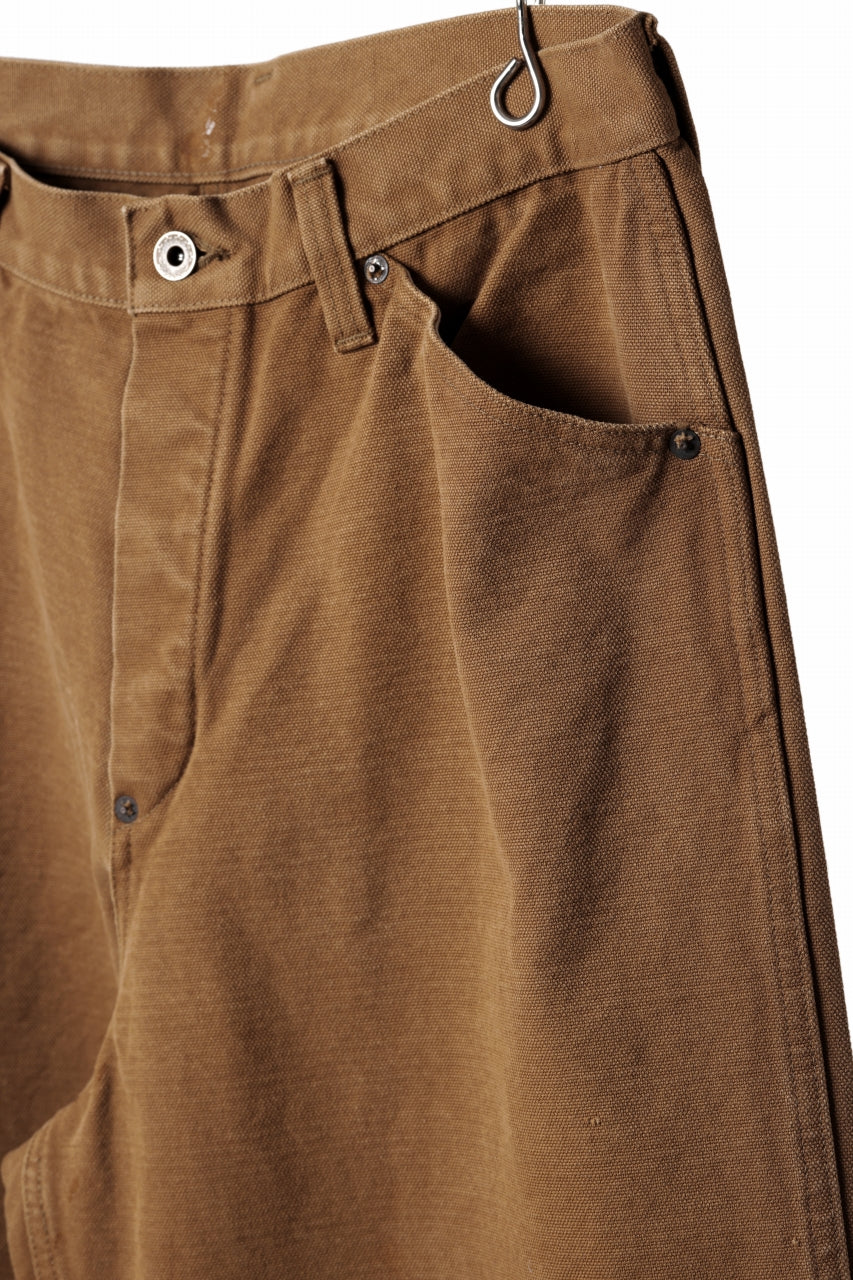 FULLCOUNT HEAVY CANVAS CINCH BACK WORK TROUSERS (BROWN) - Image 11