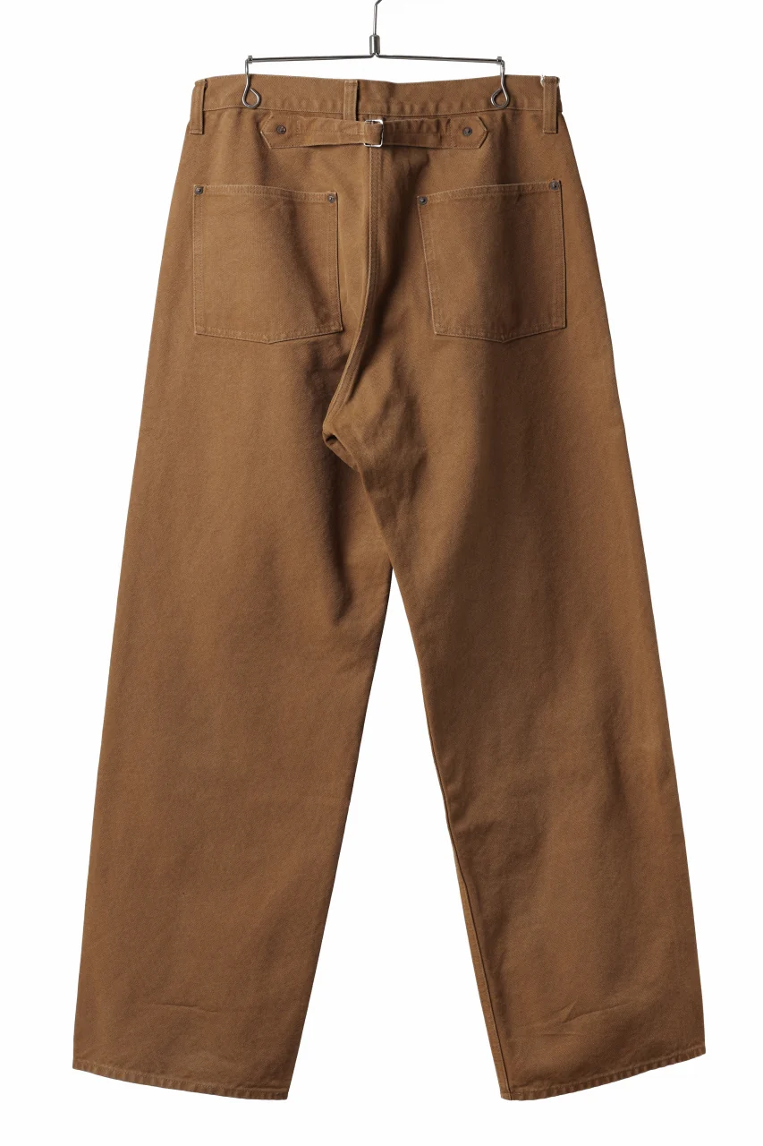 FULLCOUNT HEAVY CANVAS CINCH BACK WORK TROUSERS (BROWN) - Image 14