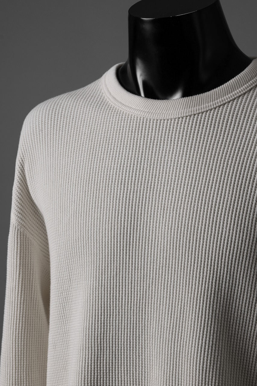 FULLCOUNT HEAVY WEIGHT WAFFLE L/S T SHIRT / ORIGINAL 22//- TIGHT TENSION COTTON (ECRU) - Image 10