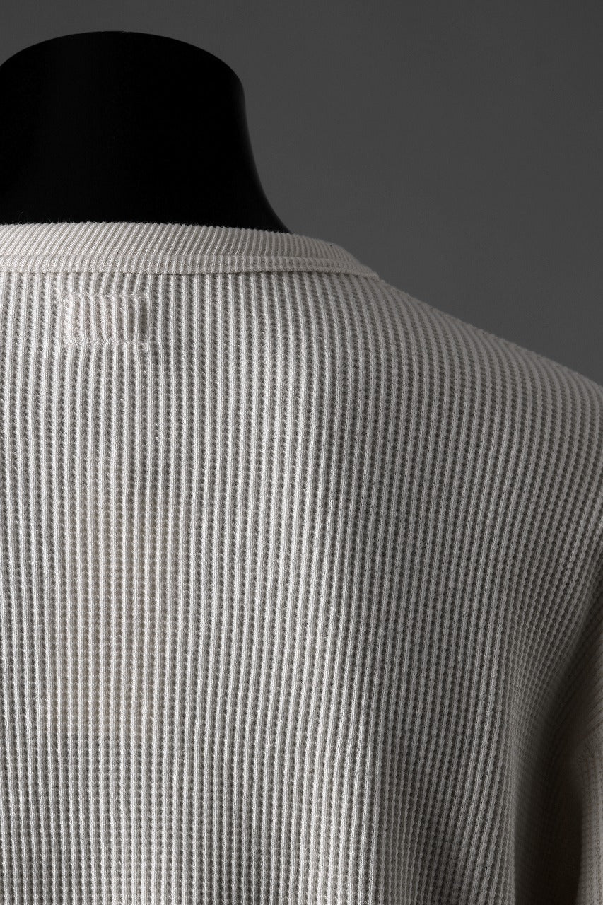 FULLCOUNT HEAVY WEIGHT WAFFLE L/S T SHIRT / ORIGINAL 22//- TIGHT TENSION COTTON (ECRU) - Image 13