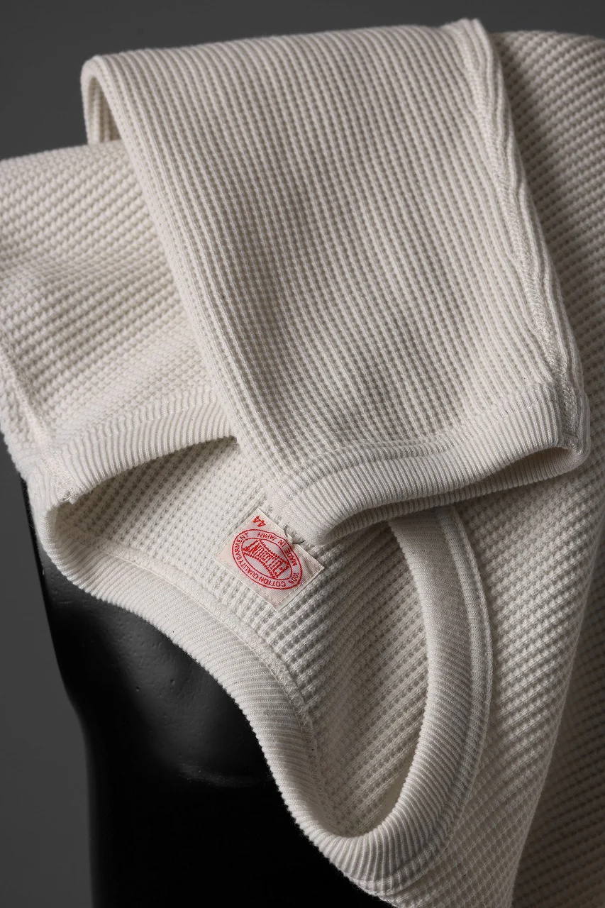 FULLCOUNT HEAVY WEIGHT WAFFLE L/S T SHIRT / ORIGINAL 22//- TIGHT TENSION COTTON (ECRU) - Image 14