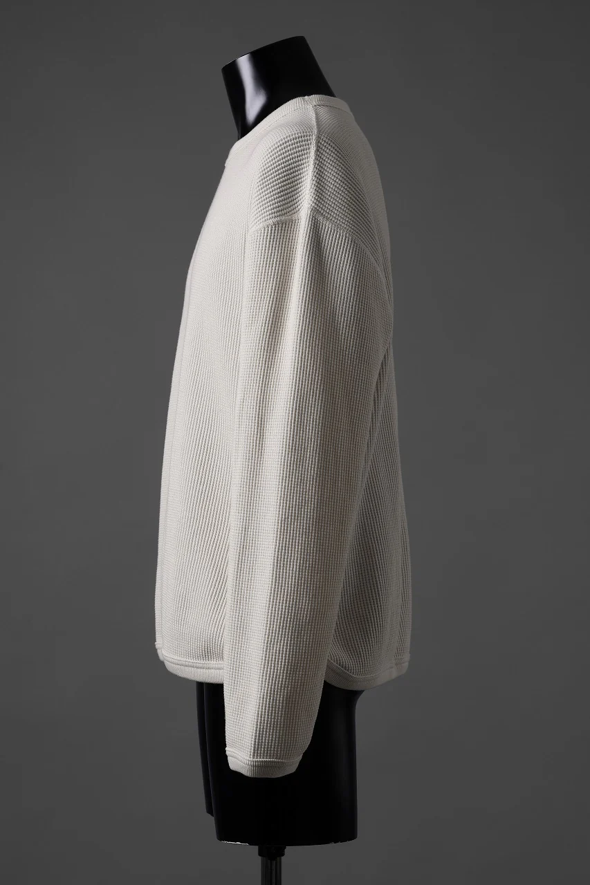 FULLCOUNT HEAVY WEIGHT WAFFLE L/S T SHIRT / ORIGINAL 22//- TIGHT TENSION COTTON (ECRU) - Image 3