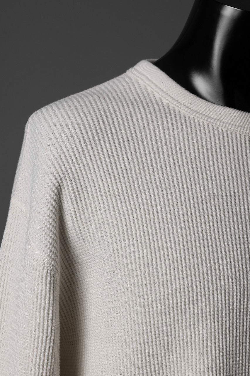 FULLCOUNT HEAVY WEIGHT WAFFLE L/S T SHIRT / ORIGINAL 22//- TIGHT TENSION COTTON (ECRU) - Image 5