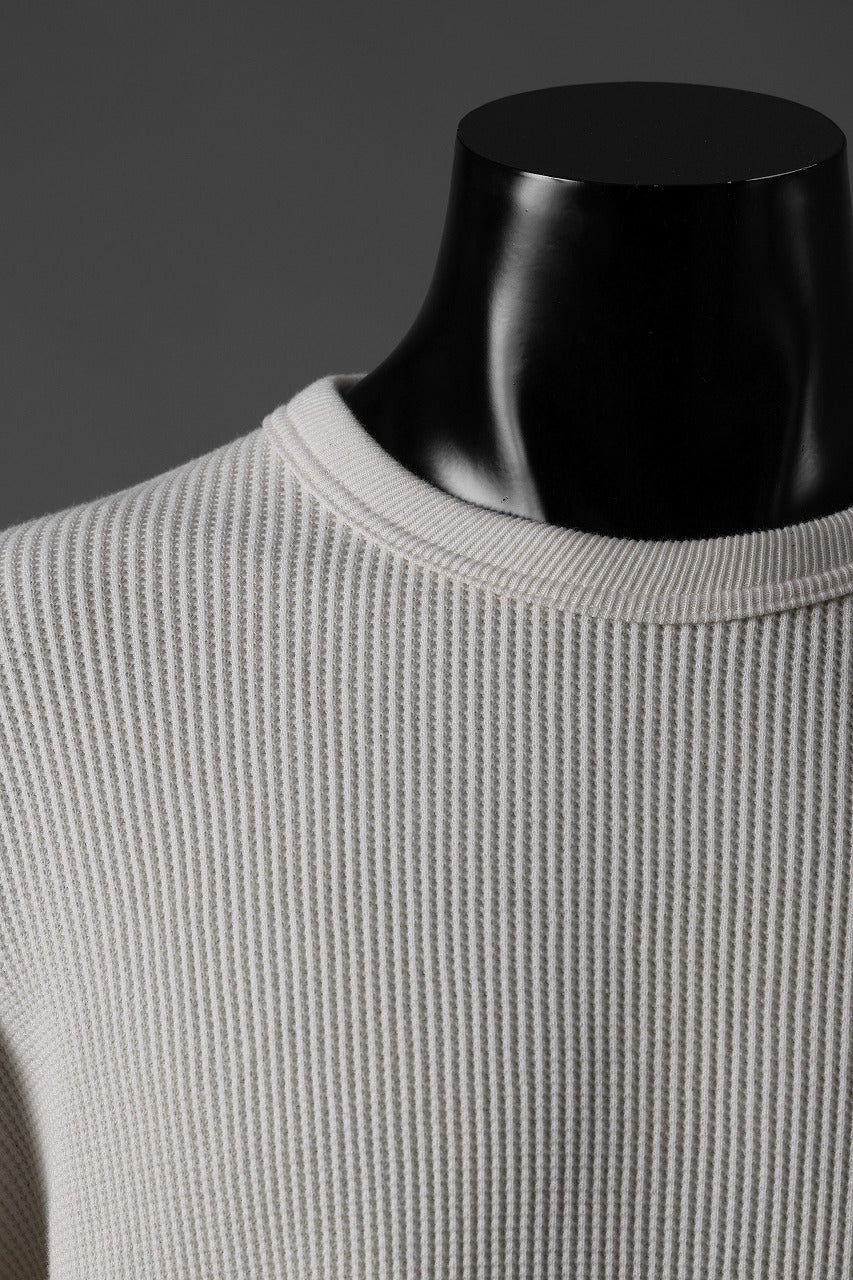 FULLCOUNT HEAVY WEIGHT WAFFLE L/S T SHIRT / ORIGINAL 22//- TIGHT TENSION COTTON (ECRU) - Image 6
