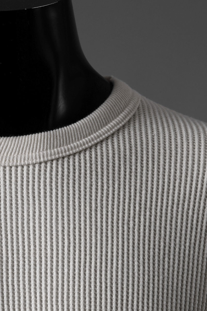 FULLCOUNT HEAVY WEIGHT WAFFLE L/S T SHIRT / ORIGINAL 22//- TIGHT TENSION COTTON (ECRU) - Image 7