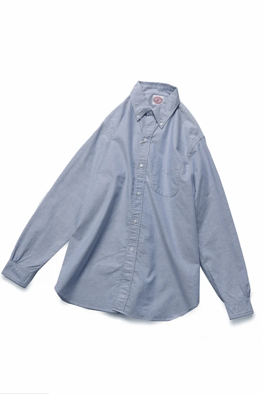 FULLCOUNT Limited GOOD OLD B.D. SHIRT / SUVIN COTTON OXFORD (BLUE) - Image 5
