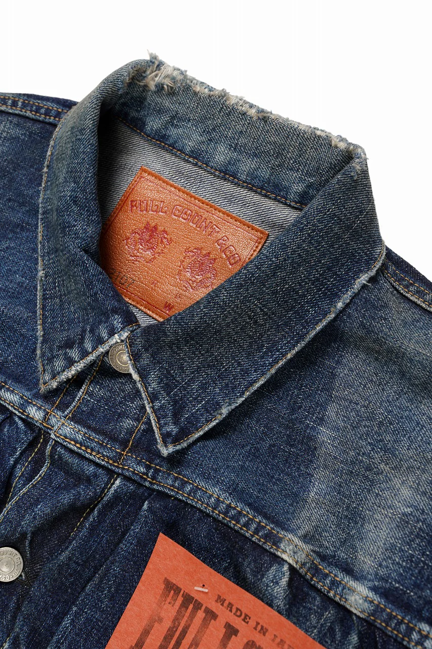 FULLCOUNT "More Than just Fear" Type 1 Denim Jacket / 13.7oz Zimbabwe Selvedge Denim (INDIGO BLUE) - Image 5
