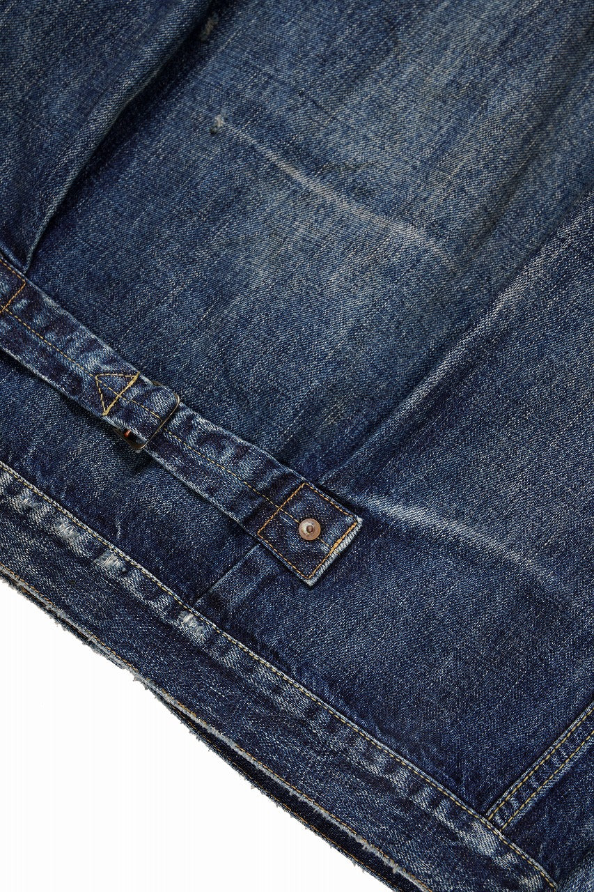 FULLCOUNT "More Than just Fear" Type 1 Denim Jacket / 13.7oz Zimbabwe Selvedge Denim (INDIGO BLUE) - Image 6