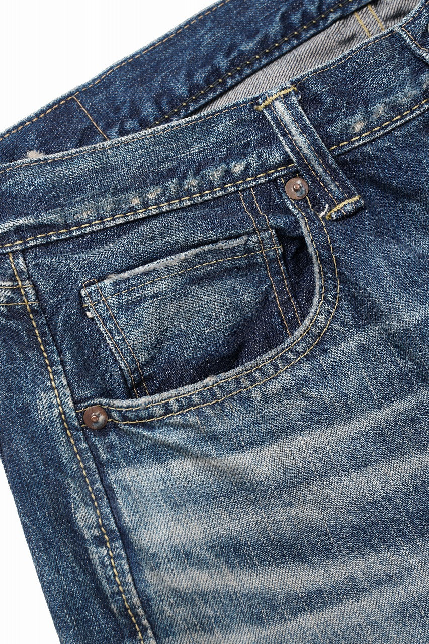 FULLCOUNT "More Than Just Fear" WWⅡ Model Denim Pants / 13.7oz Zimbabwe Selvedge Denim (INDIGO BLUE) - Image 8