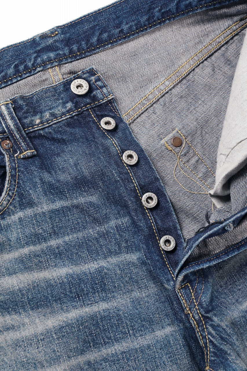 FULLCOUNT "More Than Just Fear" WWⅡ Model Denim Pants / 13.7oz Zimbabwe Selvedge Denim (INDIGO BLUE) - Image 9