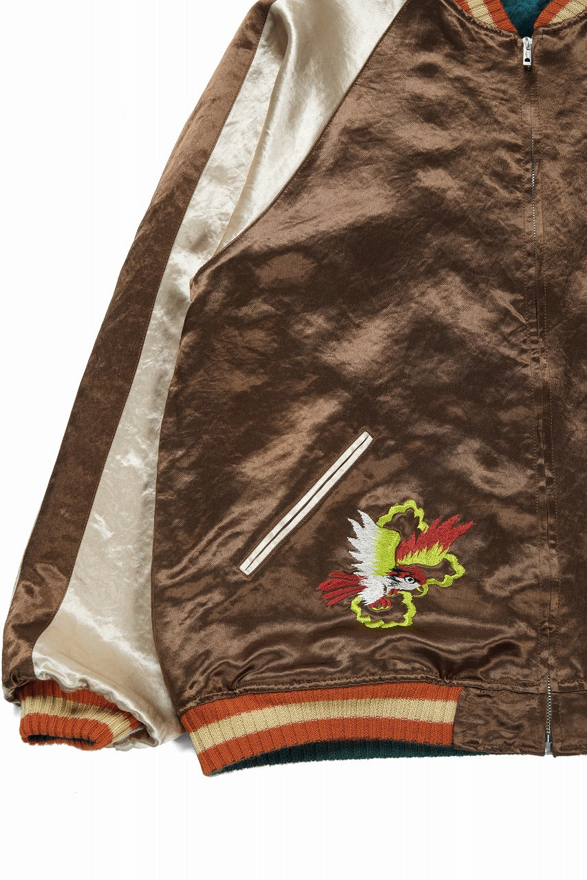FULLCOUNT REVERSIBLE SKAJAN "HAWK & DRAGON" (GREEN x ECRU / BROWN x ECRU) - Image 15