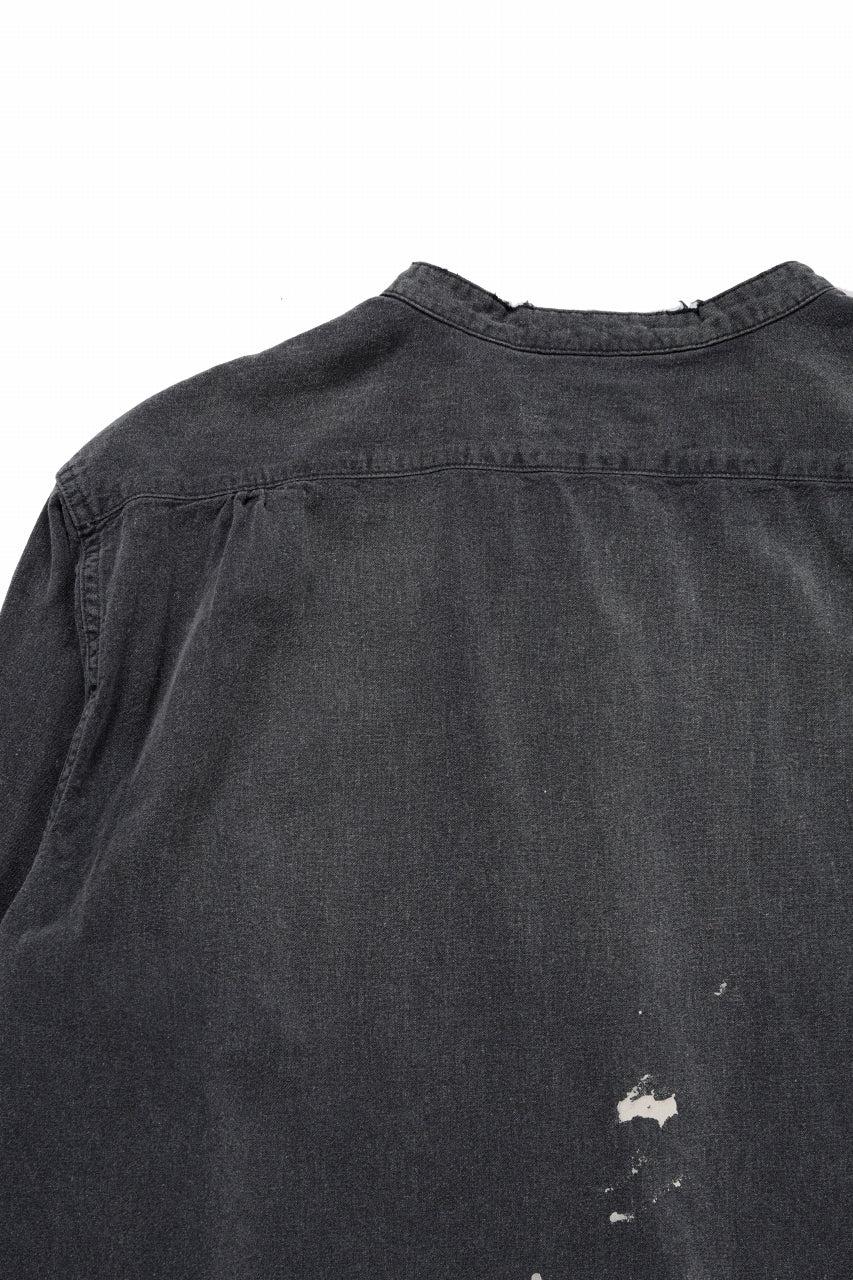 FULLCOUNT SELVEDGE CHAMBRAY PULLOVER SHIRT - AGING (BLACK) - Image 10