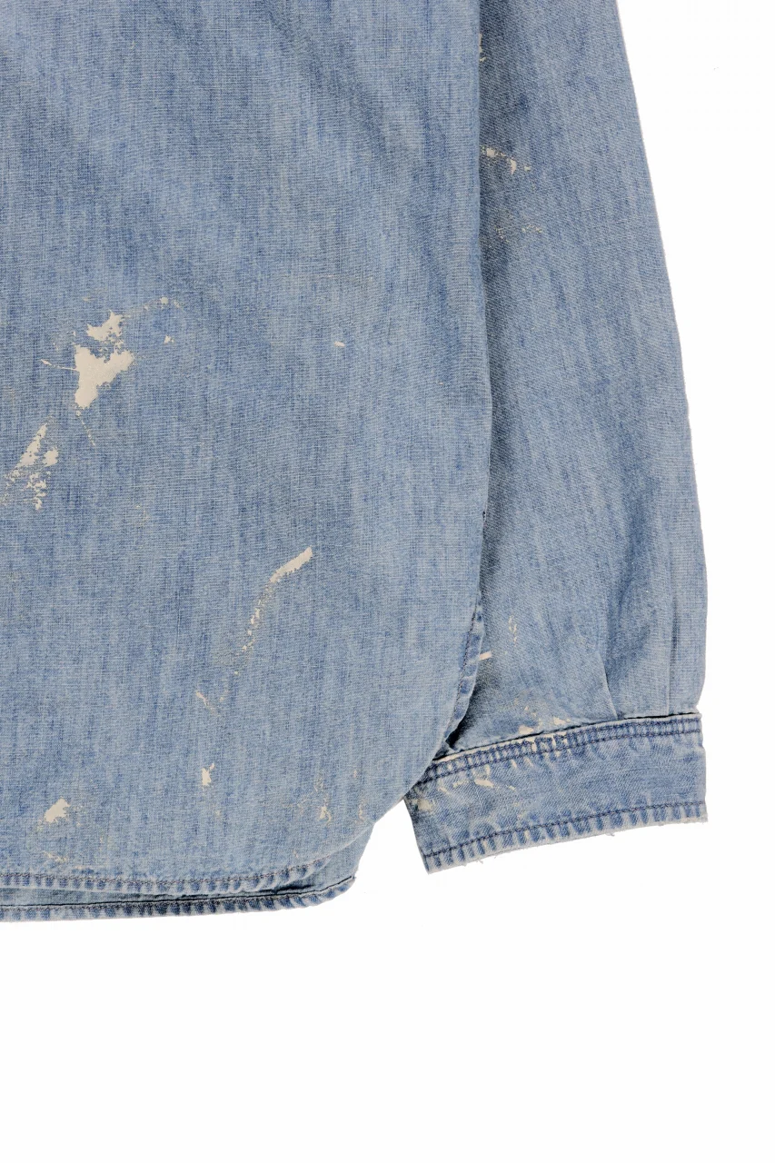 FULLCOUNT SELVEDGE CHAMBRAY PULLOVER SHIRT - AGING (INDIGO) - Image 5