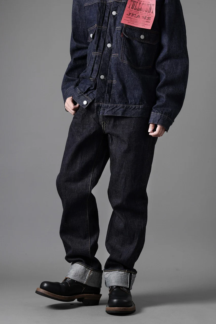 FULLCOUNT Straight Denim Pants / 15.5oz Zimbabwe Selvedge Denim (INDIGO BLUE / ONE WASHED) - Image 19
