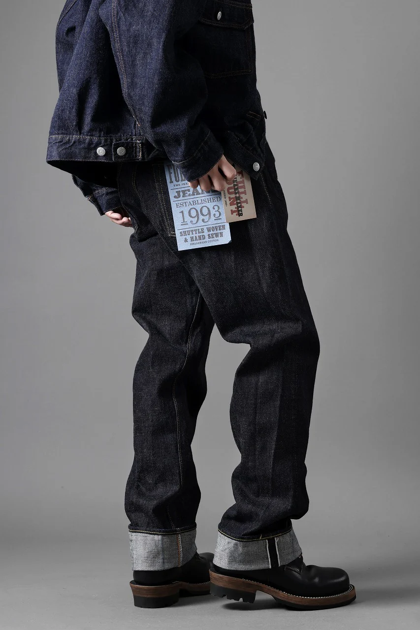 FULLCOUNT Straight Denim Pants / 15.5oz Zimbabwe Selvedge Denim (INDIGO BLUE / ONE WASHED) - Image 20