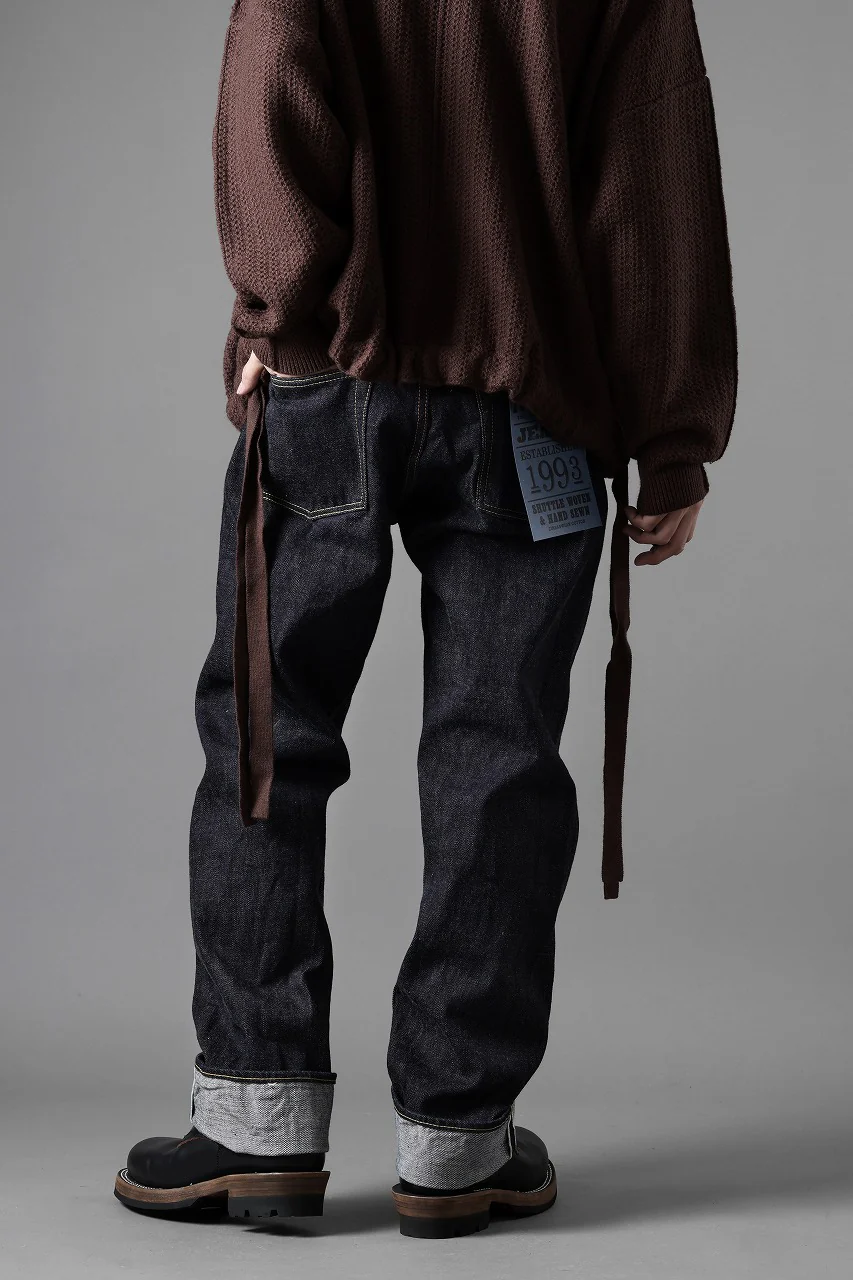 FULLCOUNT Straight Denim Pants / 15.5oz Zimbabwe Selvedge Denim (INDIGO BLUE / ONE WASHED) - Image 24
