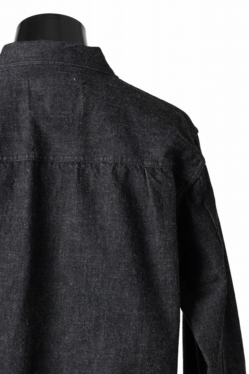 FULLCOUNT Type 1 Black Denim Jacket / 13.7oz Zimbabwe Selvedge Denim (BLACK) - Image 12