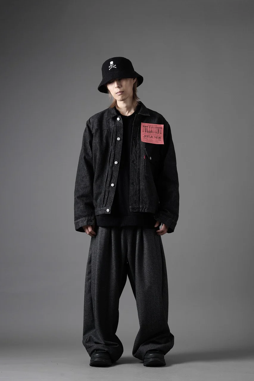 FULLCOUNT Type 1 Black Denim Jacket / 13.7oz Zimbabwe Selvedge Denim (BLACK) - Image 16